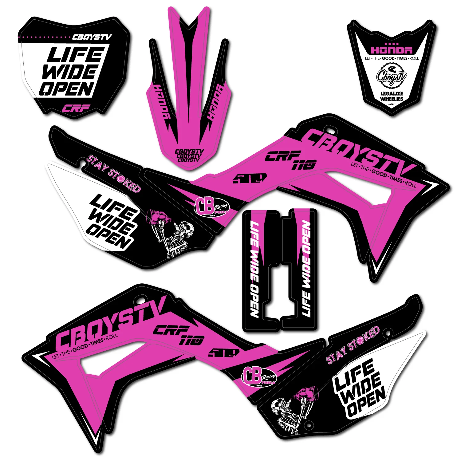 CRF110 CboysTV Pit Bike Wrap - Image 9
