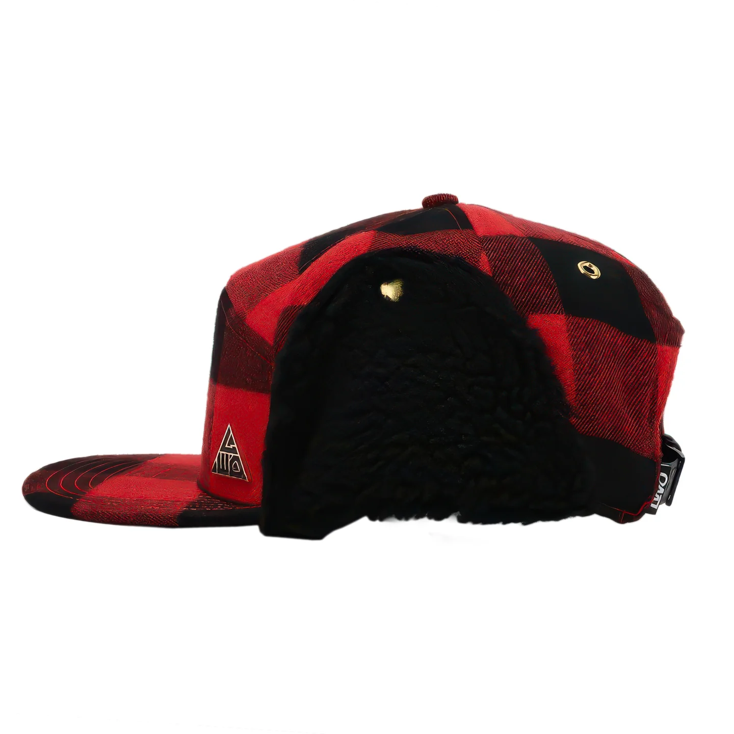 Flannel Insulated Flat Brim Flap Hat - Image 3
