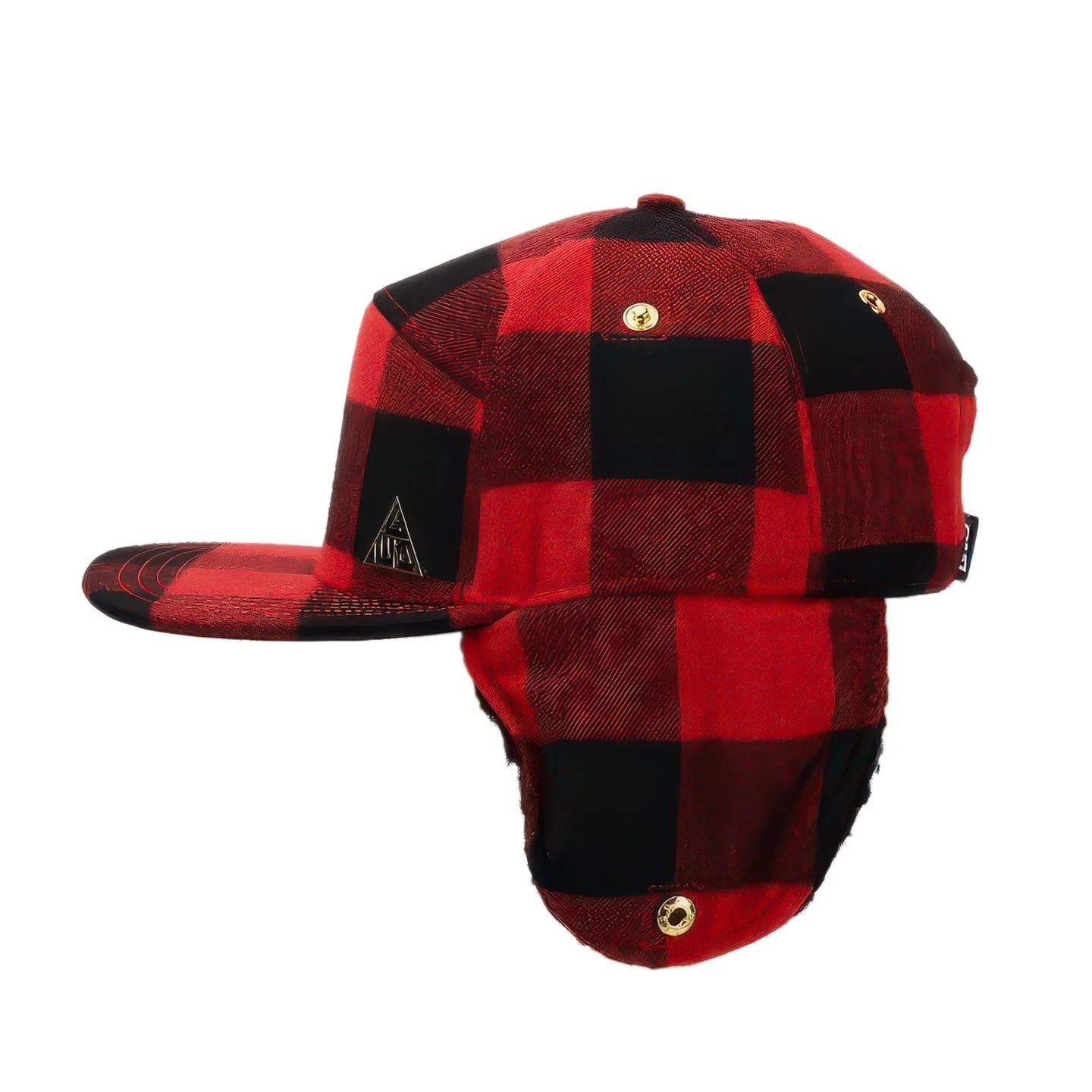 Flannel Insulated Flat Brim Flap Hat - Image 6