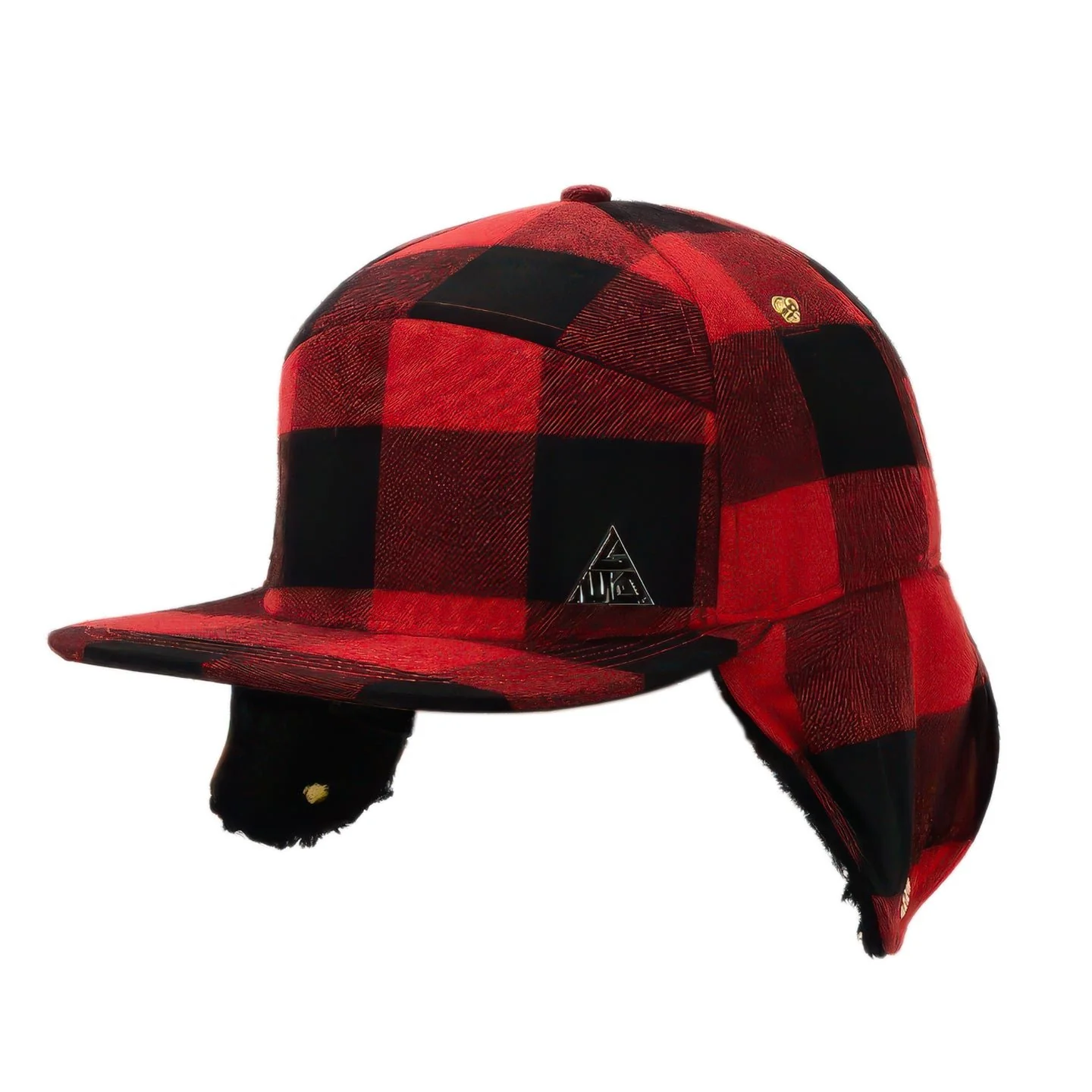 Flannel Insulated Flat Brim Flap Hat - Image 9