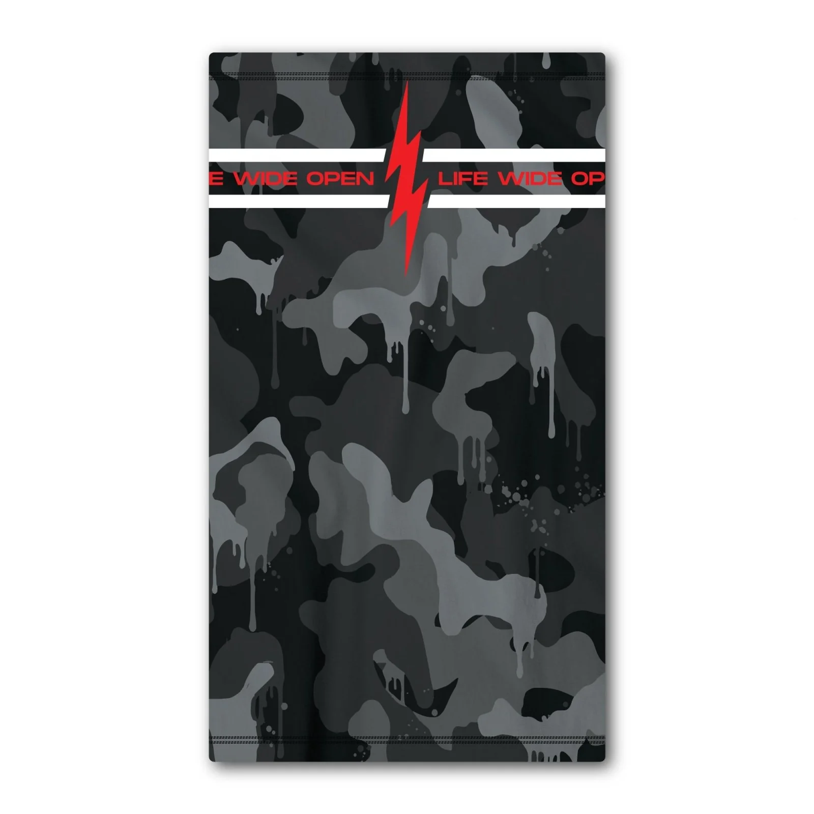 Gray Drip Camo Neck Gaiter - Image 3