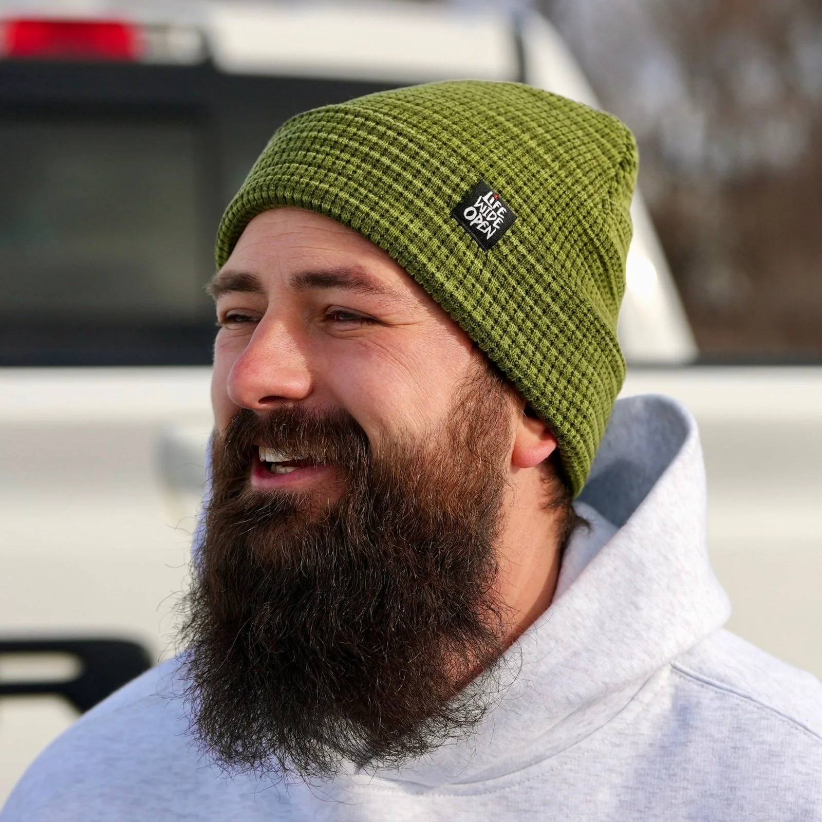 Green Waffle LWO Beanie - Image 3