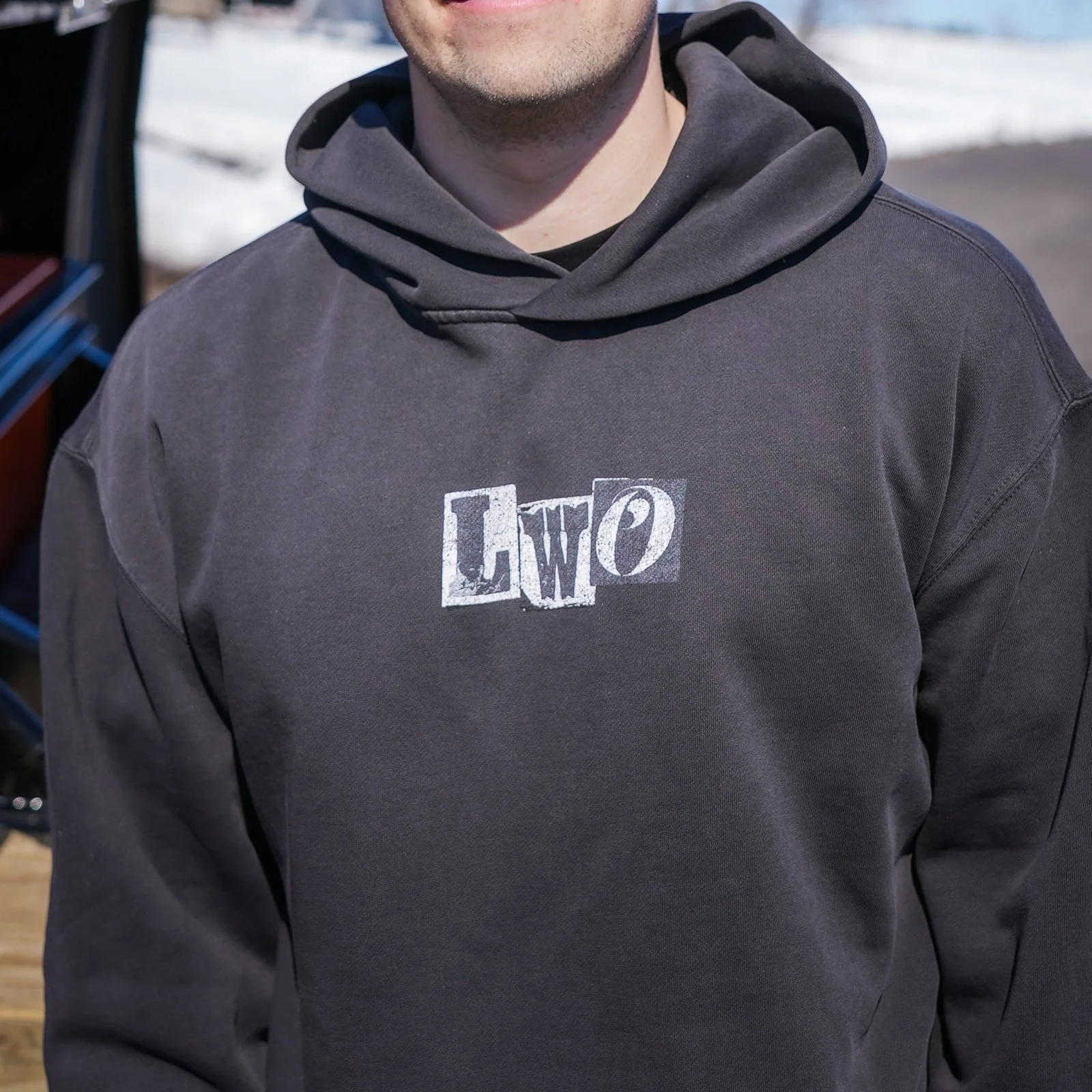 Greyscale Ransom Note Hoodie - Image 6