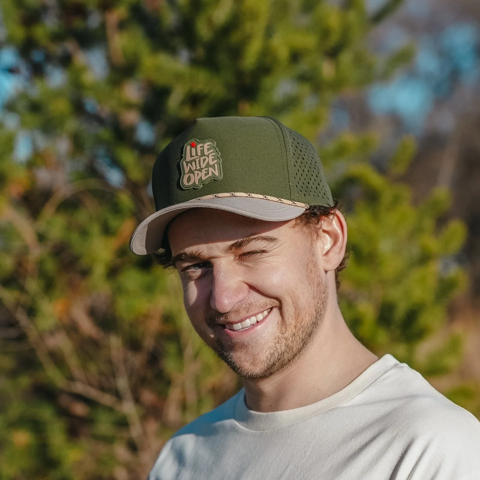 Khaki and Green Rope Performance Snapback - Image 3