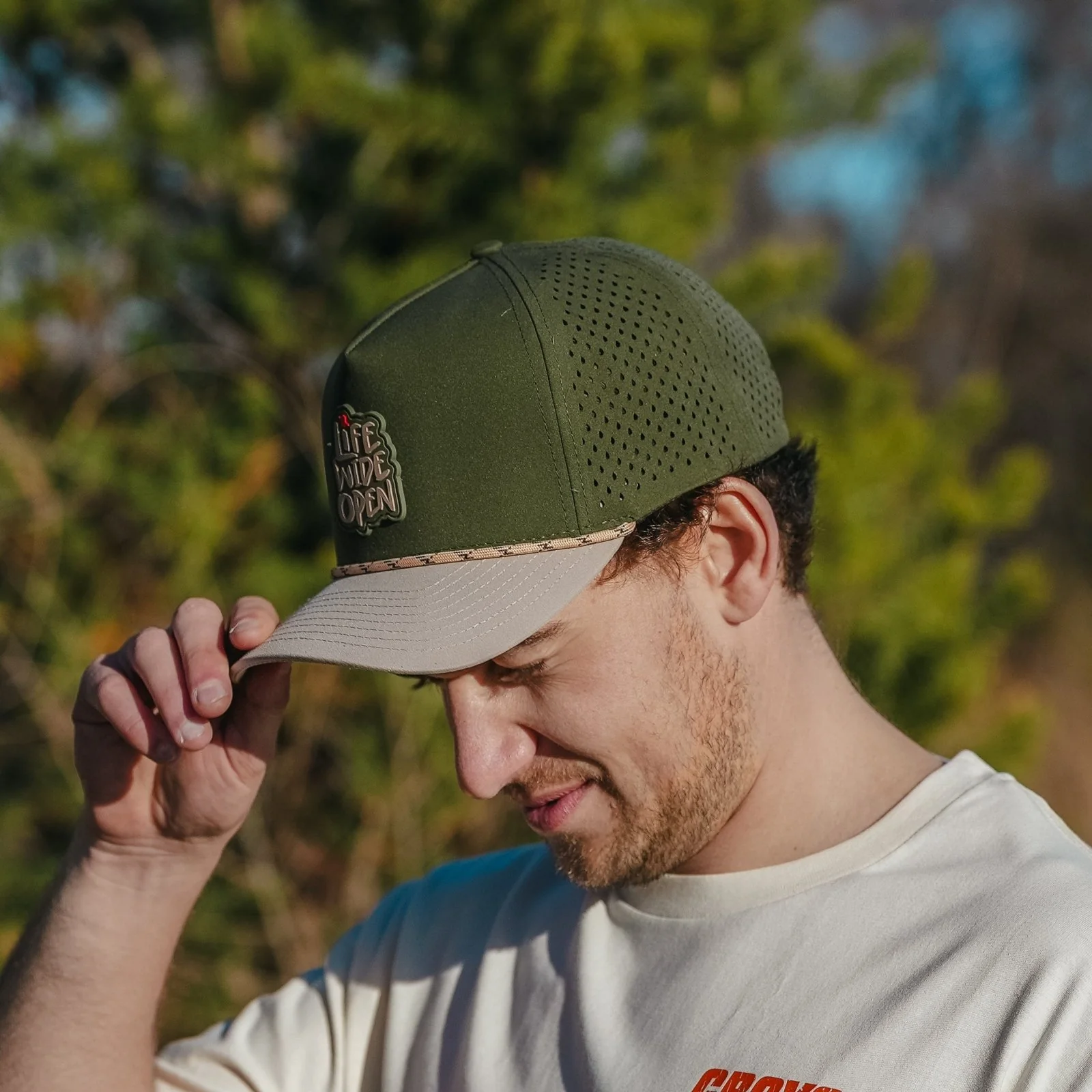 Khaki and Green Rope Performance Snapback - Image 4