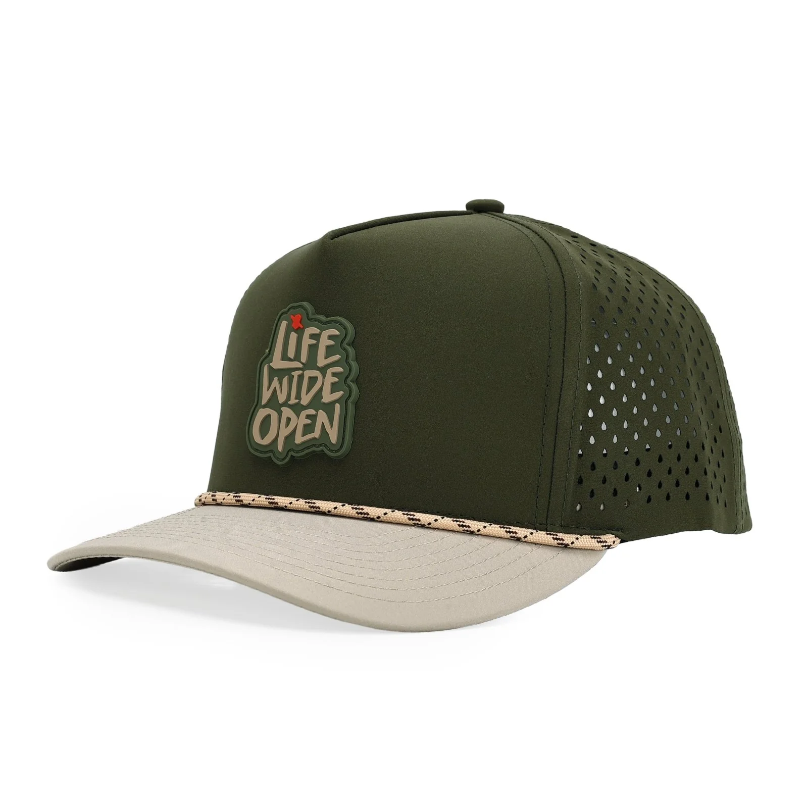 Khaki and Green Rope Performance Snapback - Image 5