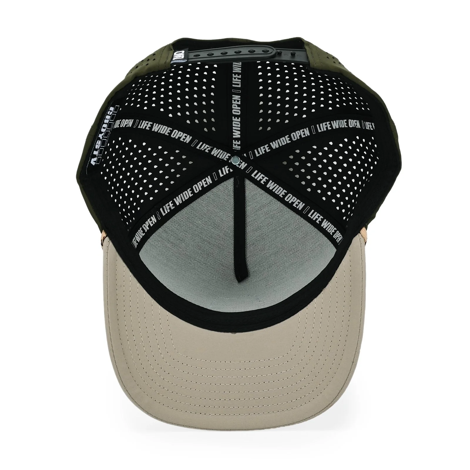 Khaki and Green Rope Performance Snapback - Image 7