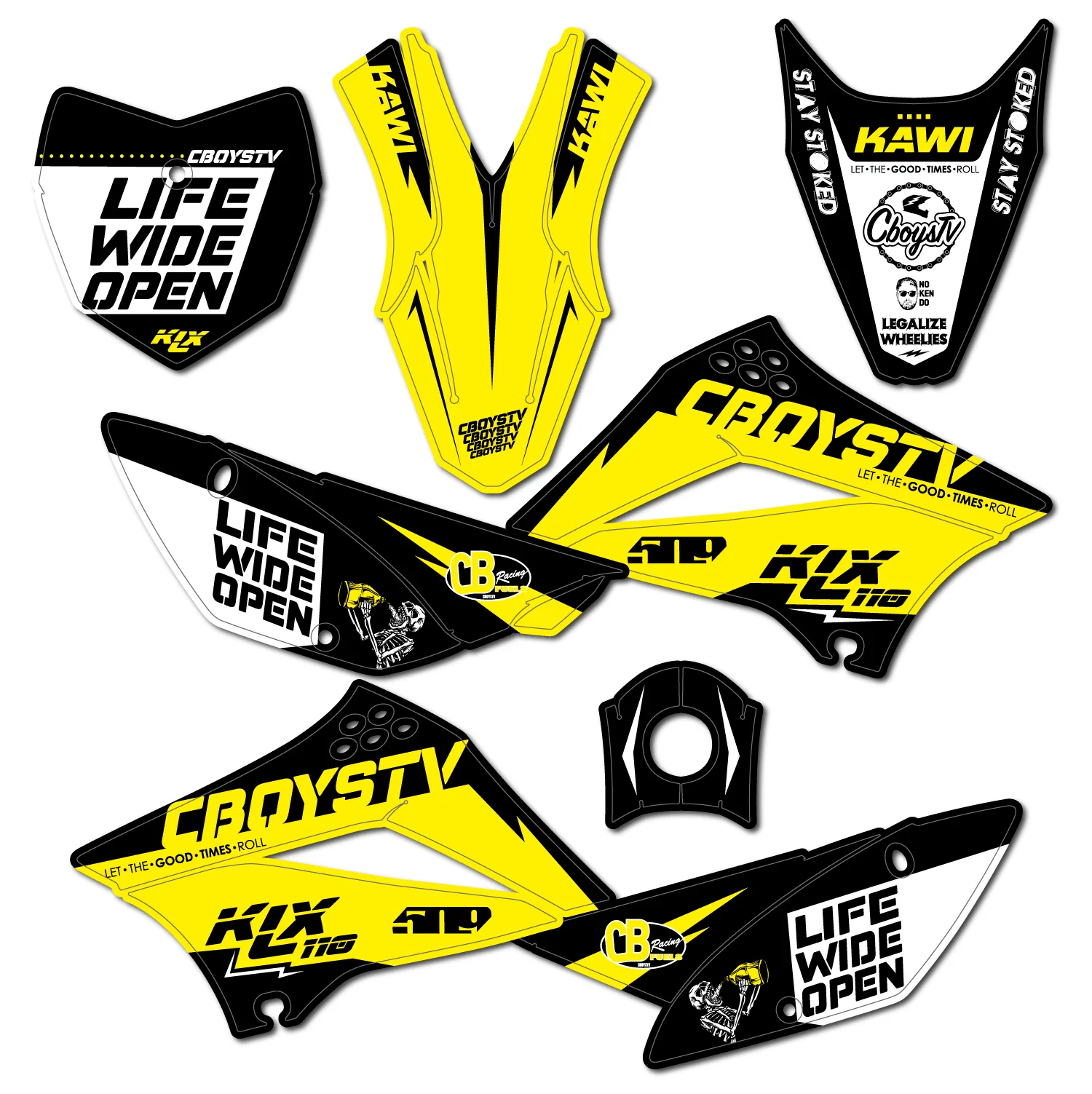 KLX110 CboysTV Pit Bike Wrap - Image 10