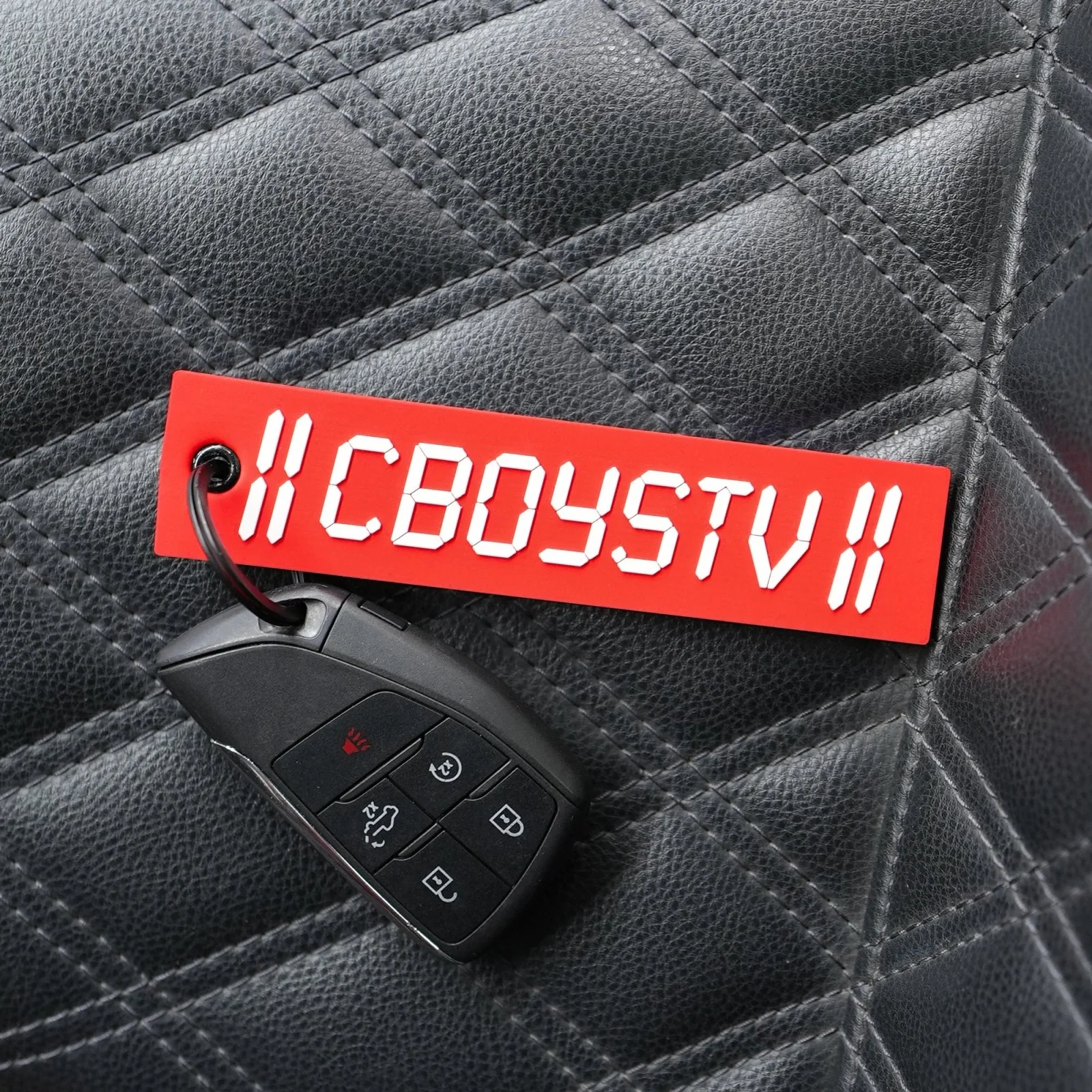 Red/Blue Key to Happiness Rubber Jet Tag - Image 3