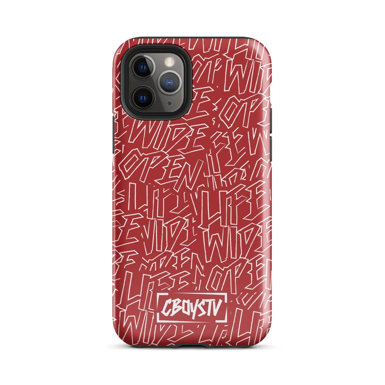 Red Skatterbrain Tough Case for iPhone® - Image 3
