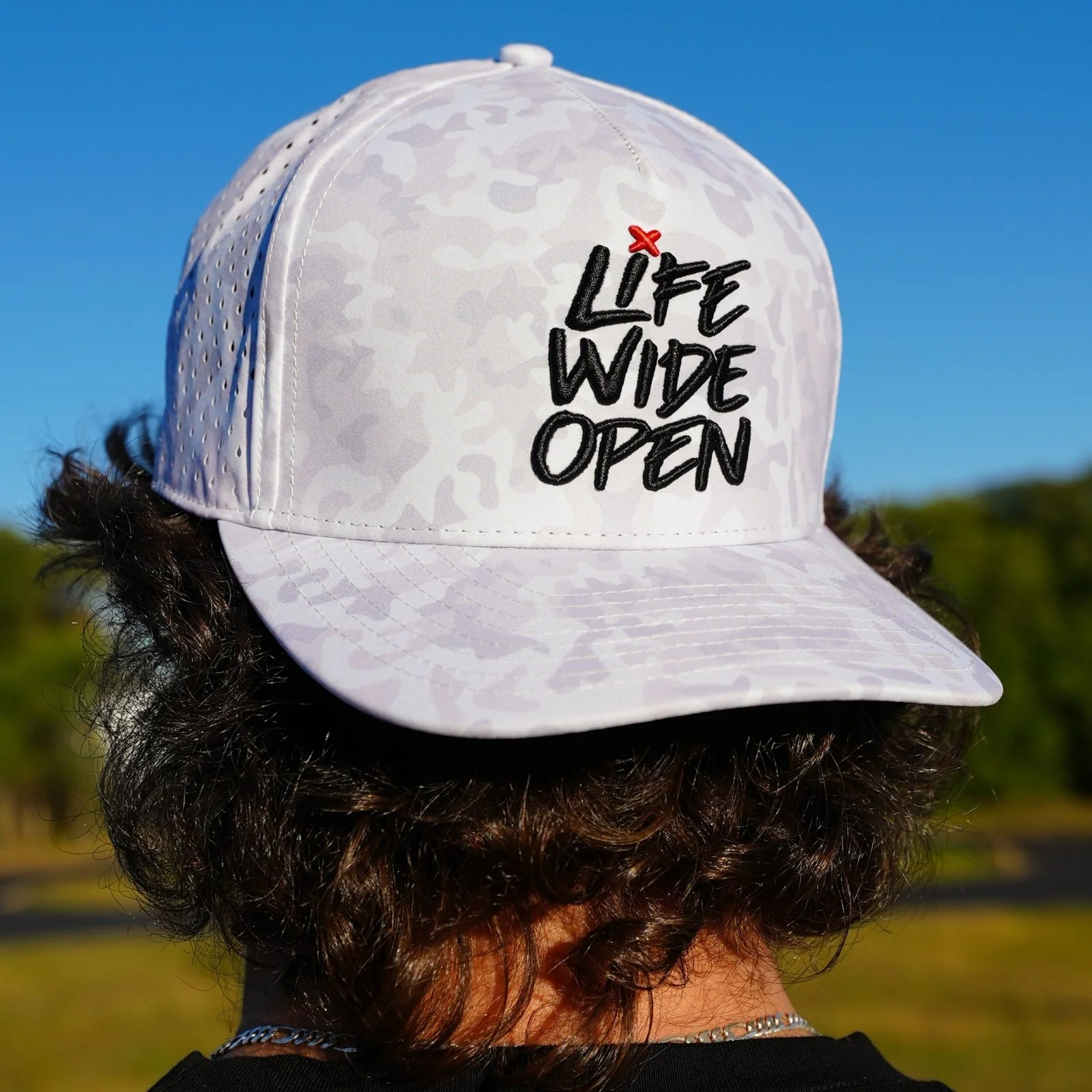 White Camo Curved Brim Snapback - Image 6